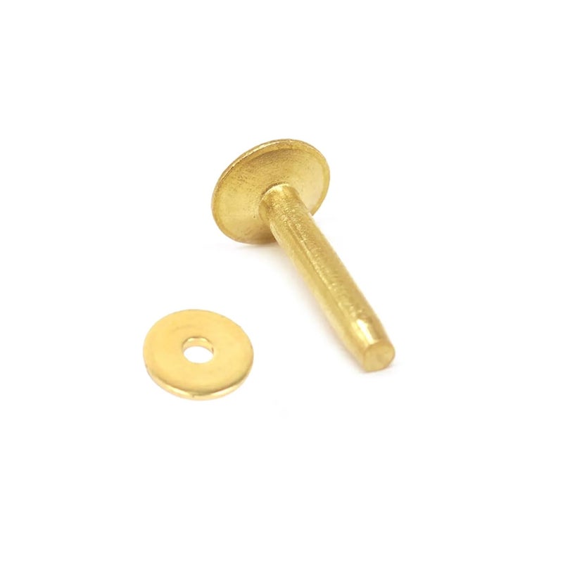 UPUPMOON 50 Sets Solid Brass #12 Size 12 Copper Burrs Rivets Washers 3/4 inch (19mm) Long for Leather Crafting, Saddlery, DIY Metal Fabrication - Image 4